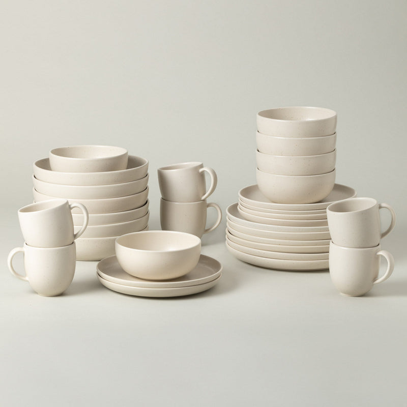 Pacifica - Vanilla Beige 30-piece Dinnerware Set with Mug