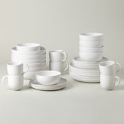 Pacifica - Salt White 30-piece Dinnerware Set with Mug