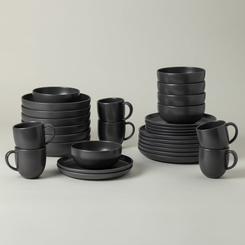 Pacifica - Seed Grey 30-piece Dinnerware Set with Mug