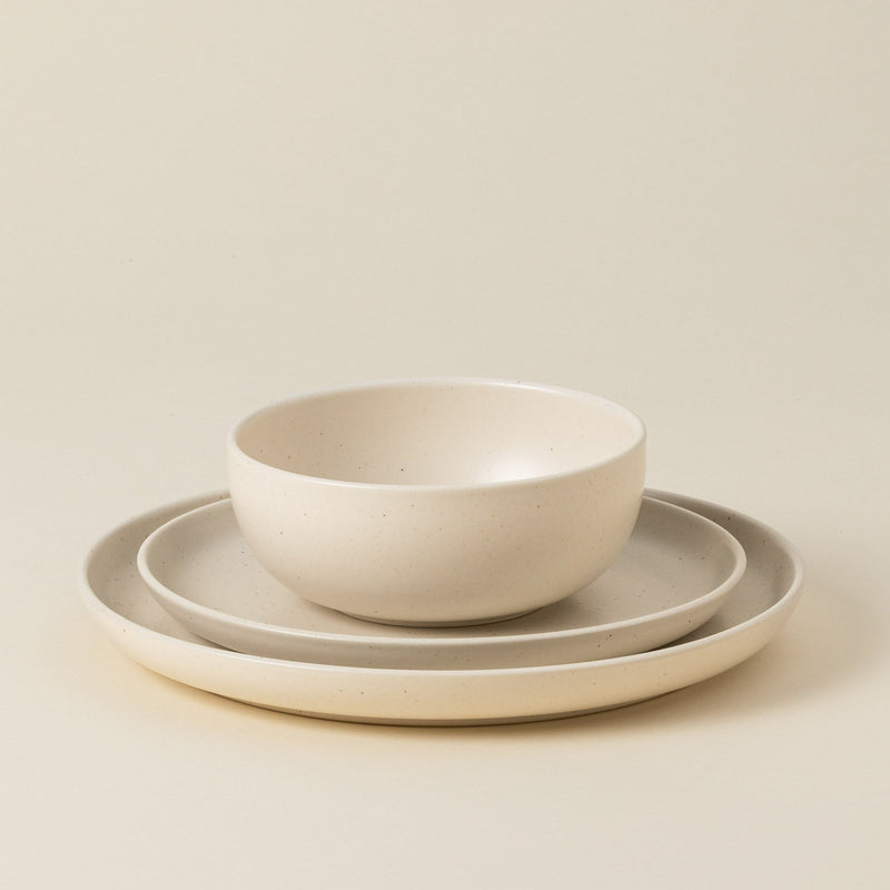 Pacifica - Vanilla Beige 3-piece Dinnerware Set