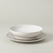 Fontana - White 12-piece Dinnerware Set with Soup/pasta Bowl