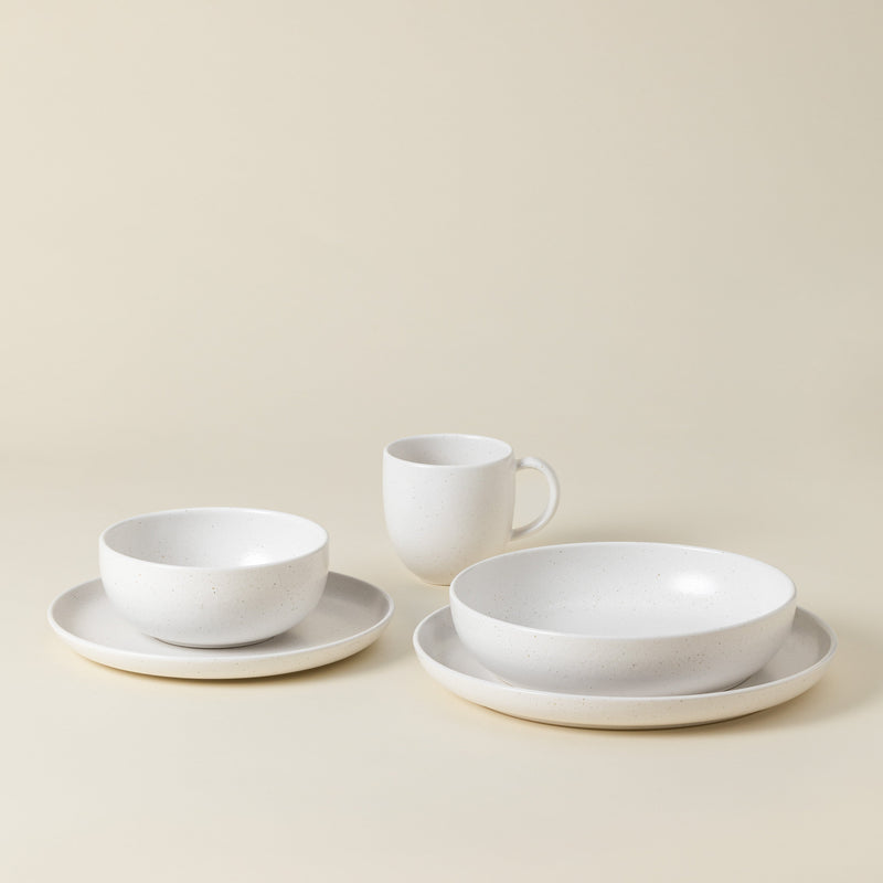 Pacifica - Salt White 5-piece Dinnerware Set