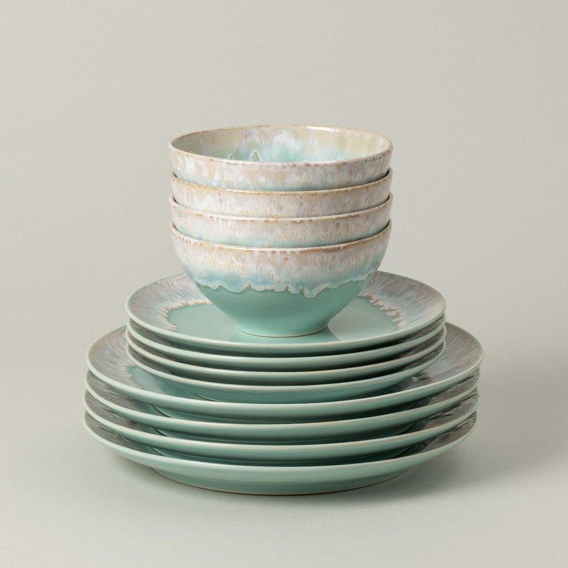 Taormina - Aqua Blue 12-piece Dinnerware Set with Bowl