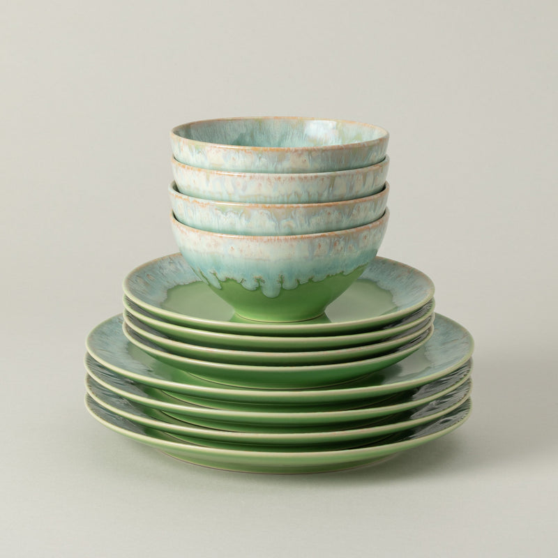 Taormina - Lime Green 12-piece Dinnerware Set with Bowl