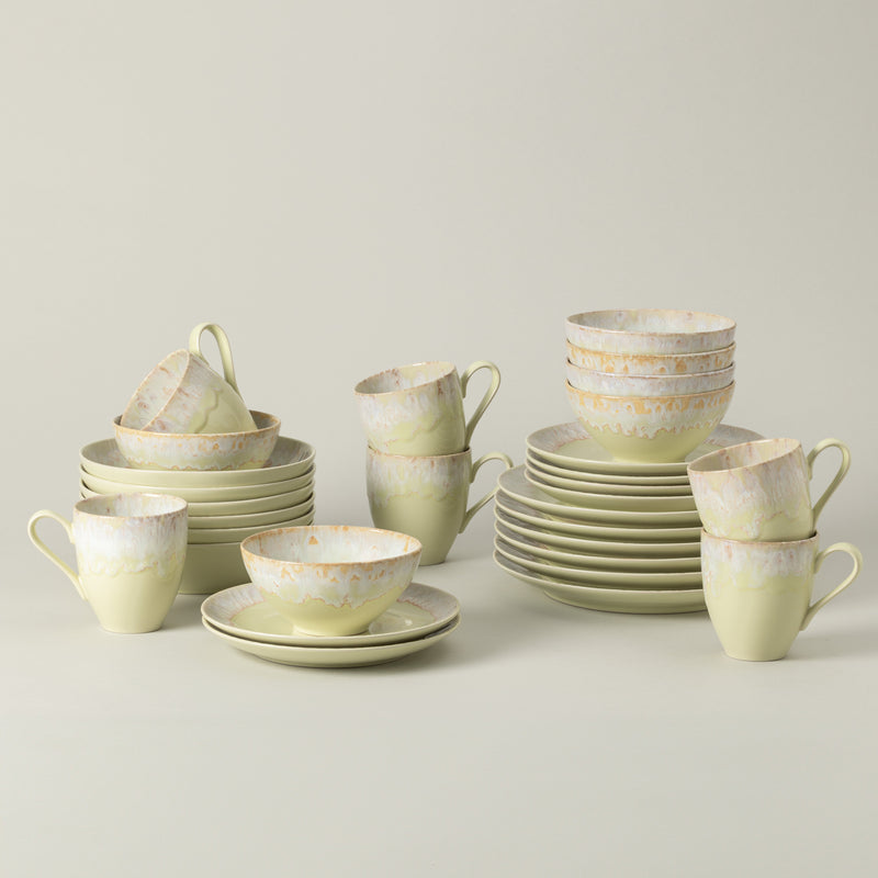 Taormina - Yellow 30-piece Dinnerware Set with Mug