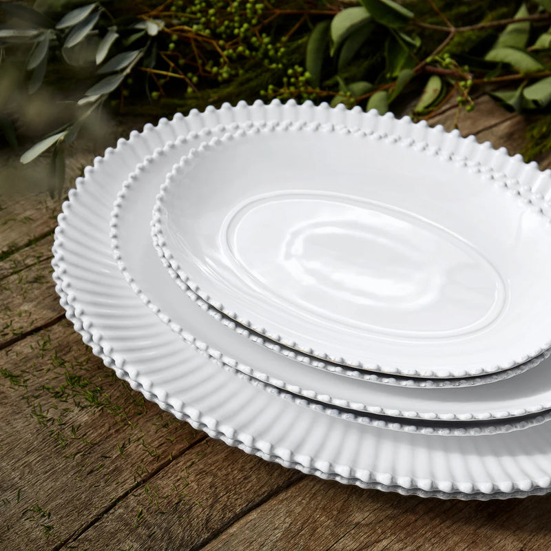 Costa Nova - Pearl White Oval Platter Extra Large