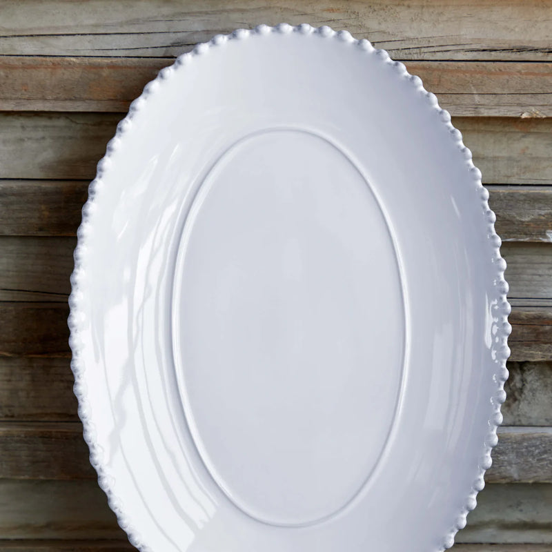 Costa Nova - Pearl White Oval Platter Extra Large
