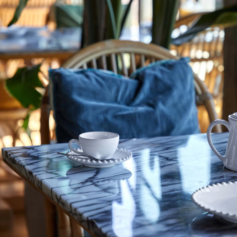 Costa Nova - Pearl White Tea Cup and Saucer