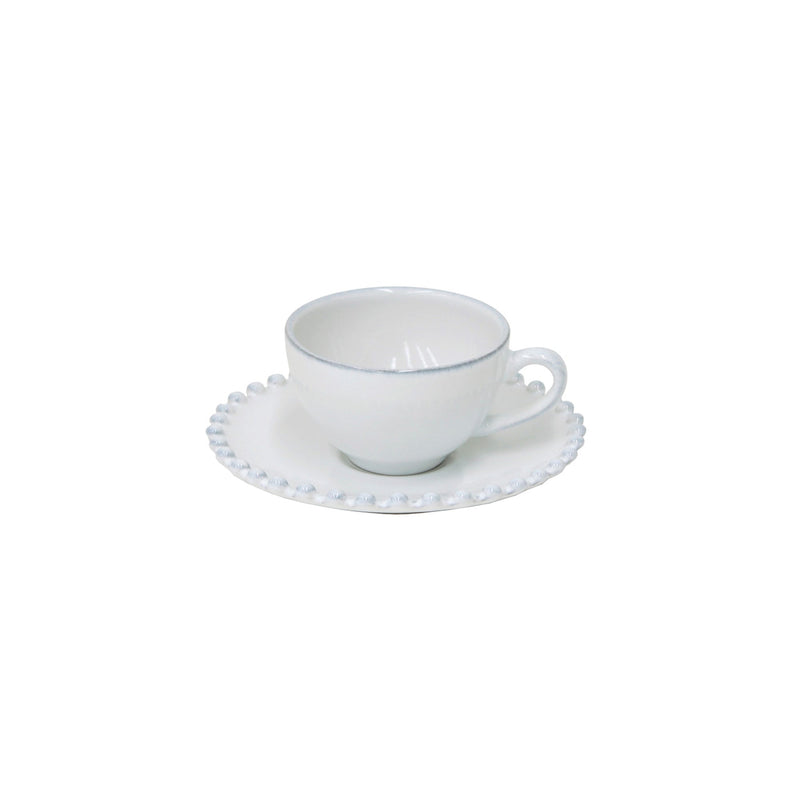 Pearl - White Coffee Cup and Saucer | 3 oz. / 0.09 L