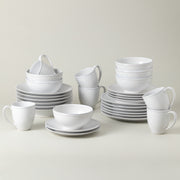 Friso - White 30-piece Dinnerware Set with Mug