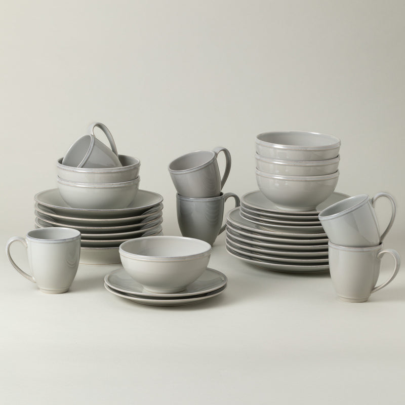 Friso - Grey 30-piece Dinnerware Set with Mug