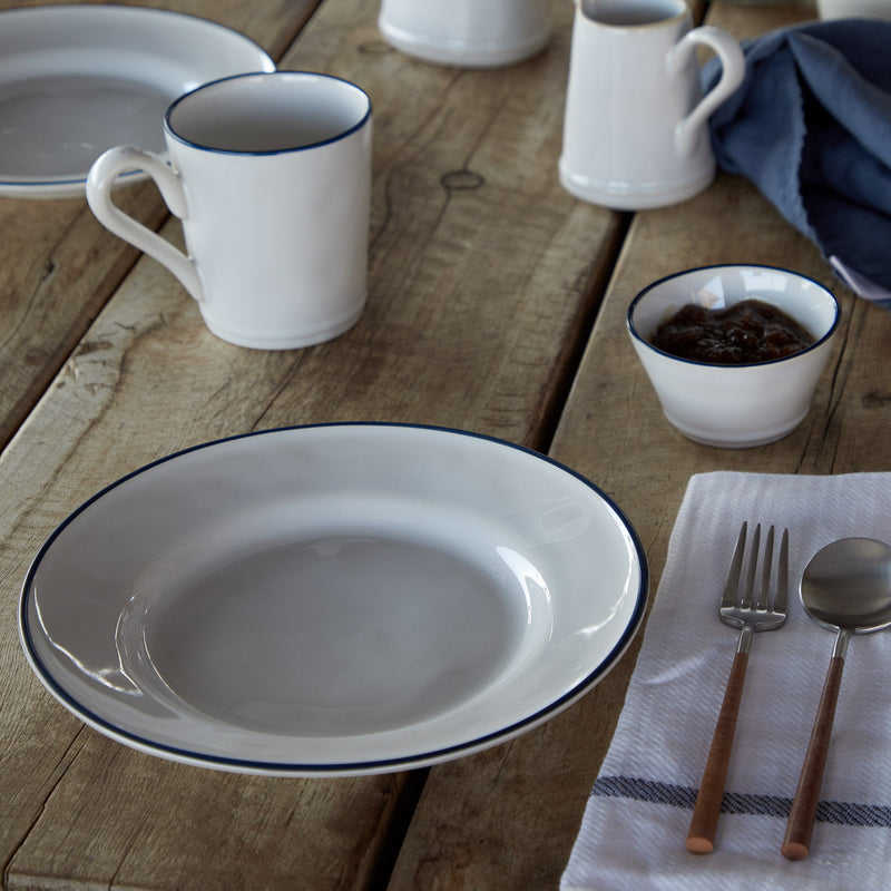 Beja - White & Blue Salad/dessert Plate | 9" / 23 cm