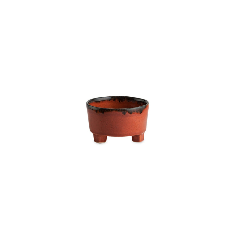 Riviera - Ocra Orange Footed Fruit Bowl