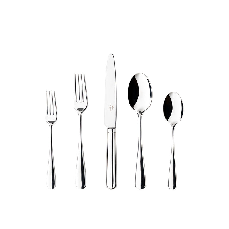 Lumi - Polished Flatware 5 Pieces - Set of 12