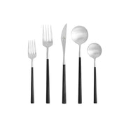 Mito - Brushed Black Cable Flatware 5 Pieces - Set of 12