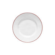 Beja - White & Red Salad/dessert Plate | 9" / 23 cm