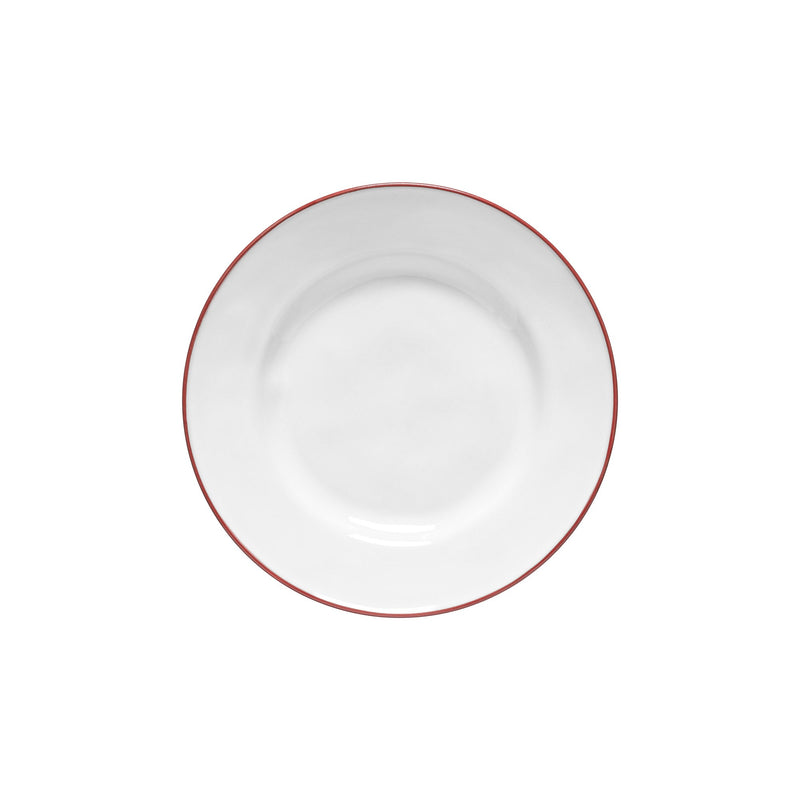 Beja - White & Red Salad/dessert Plate | 9" / 23 cm
