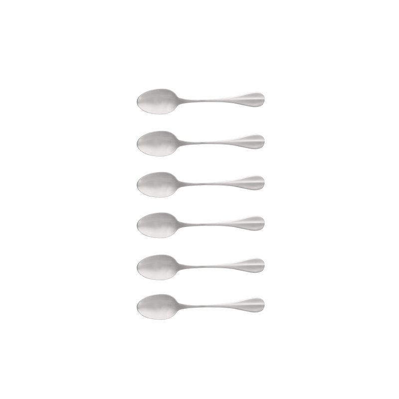 Nau - Brushed Silver Flatware Coffee Spoon 6 Pieces Set