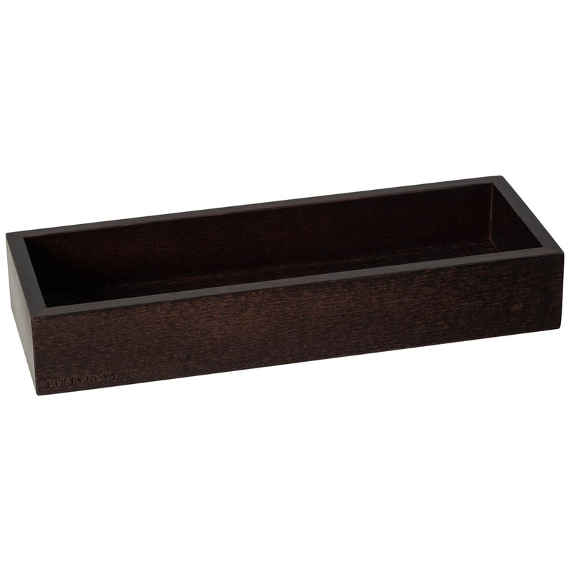 Nótos - Brown Small Low Wooden Tray