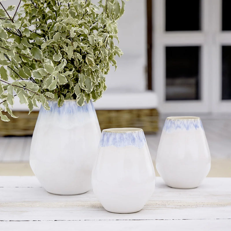 Costa Nova - Brisa Ria Blue Oval Vase 20 cm