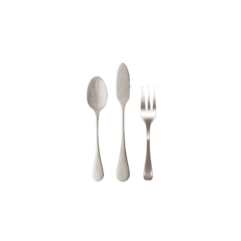 Antigo - Brushed Silver Appetizer Set (3 Pieces)