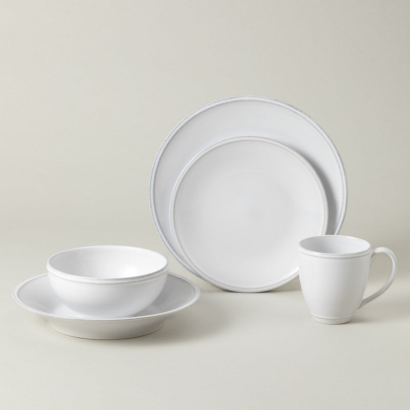 Friso - White 5-piece Dinnerware Set