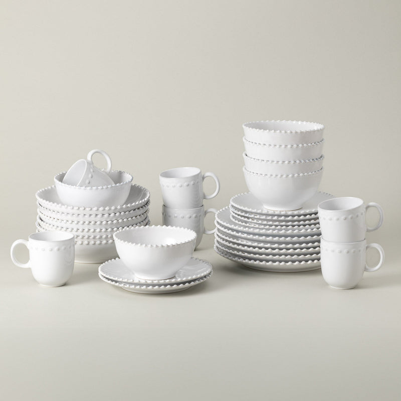 Pearl - White 30-piece Dinnerware Set with Bowl