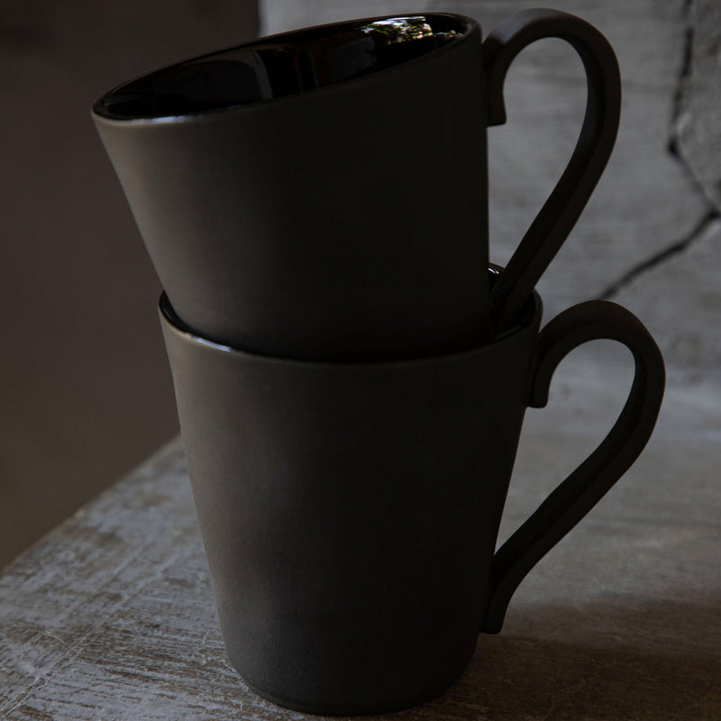 Lagoa - Black Mug Ecogres - Set of 6