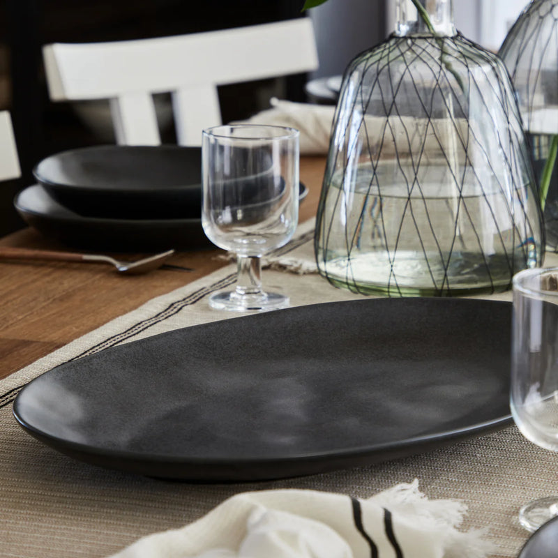 Costa Nova - Livia Matte Black Oval Platter