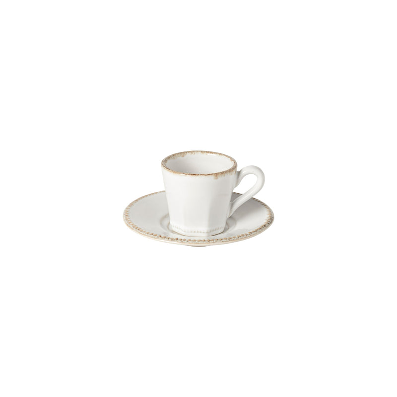 Luzia - Cloud White Coffee Cup and Saucer