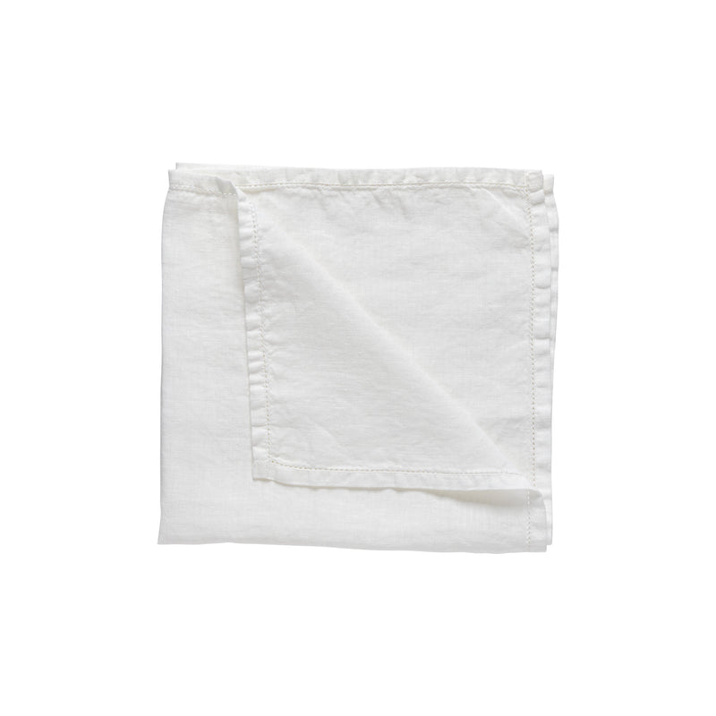 Luisa - Chalk White Napkin 100% Linen
