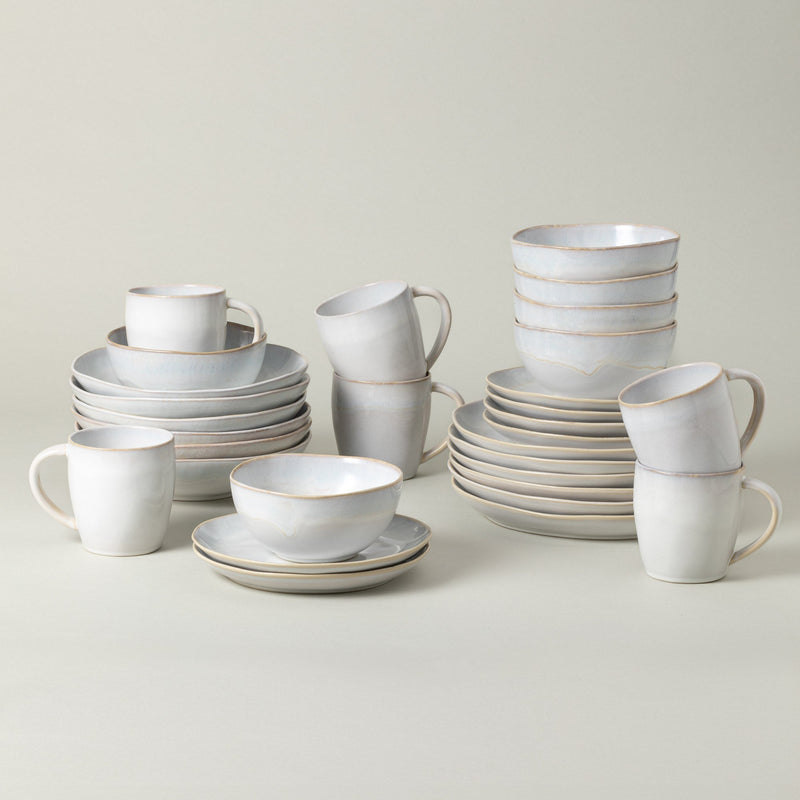 Brisa - Salt White 30-piece Dinnerware Set with Mug
