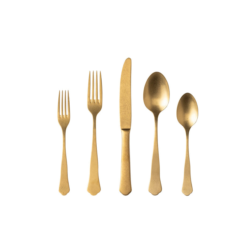 Prado - Vintage Gold Flatware 5 Pieces