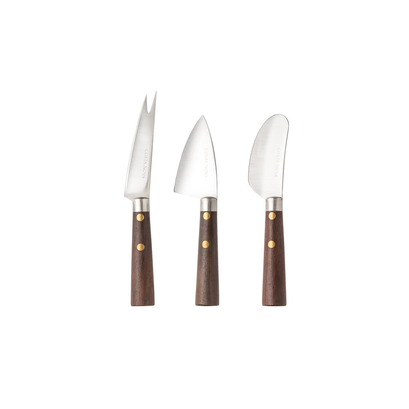 Cheese Knives - Brushed Set 3 Cheese Knives - Set of 3