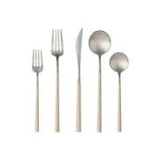 Mito - Brushed Cru Cable Flatware 5 Pieces - Set of 12