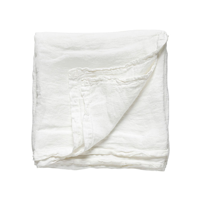 Maria - Chalk White Table Cloth | 100% LI