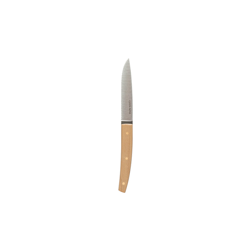 Remo - Polished Silver Steak Knife Maple