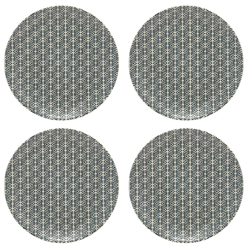 Elements - Diamond Weave Beige Set 4 Salad/dessert Plates Diamond Weave - - Set of 4
