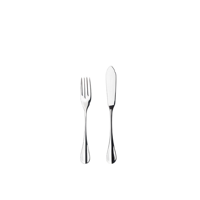 Nau - Polished Silver Flatware Fish 12 Pieces Set
