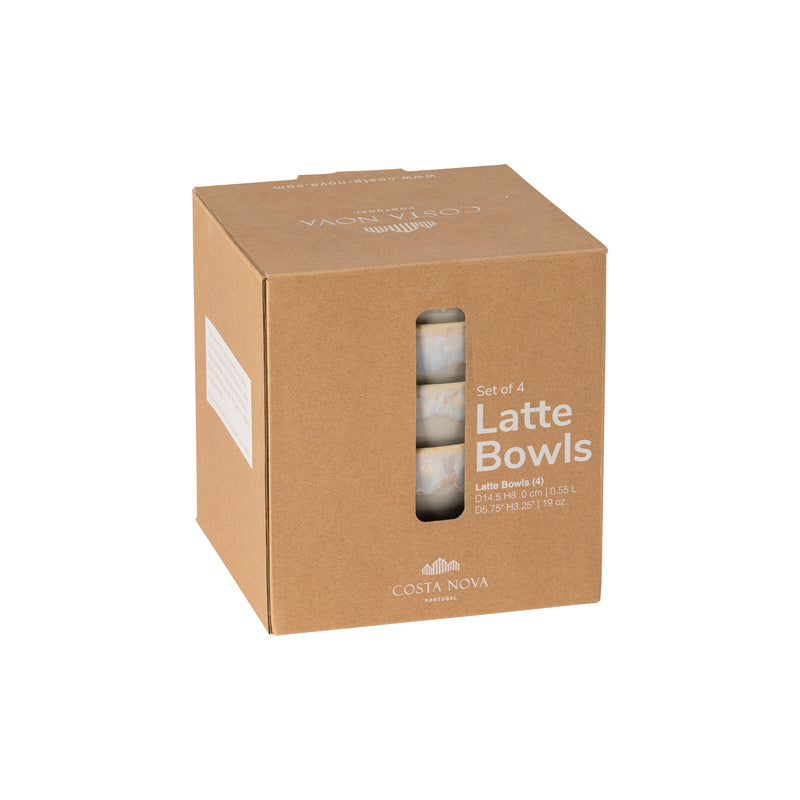 Latte Bowls - Grey Set 4 Latte Bowls | 6" / 15 cm - Set of 4