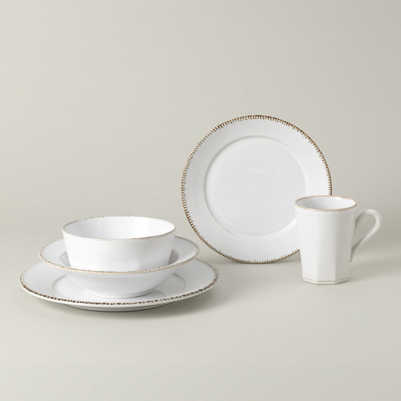Luzia - Cloud White 5-piece Dinnerware Set