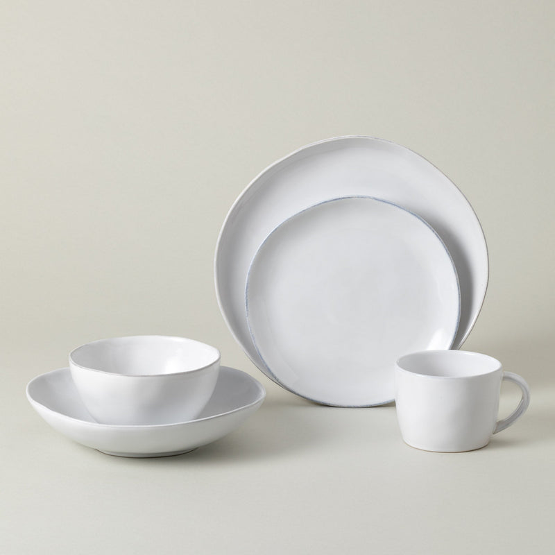 Livia - White 5-piece Dinnerware Set