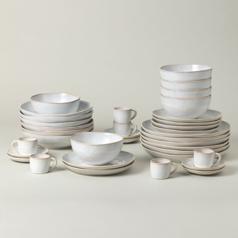 Brisa - Salt White 30-piece Dinnerware Set with Coffee Cup and Saucer