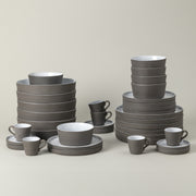 Lagoa - White 30-piece Dinnerware Set with Coffee Cup and Saucer Ecogres