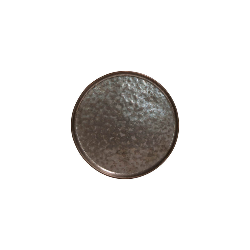 Lagoa - Metal Brown Small Appetizer Plate - Set of 6