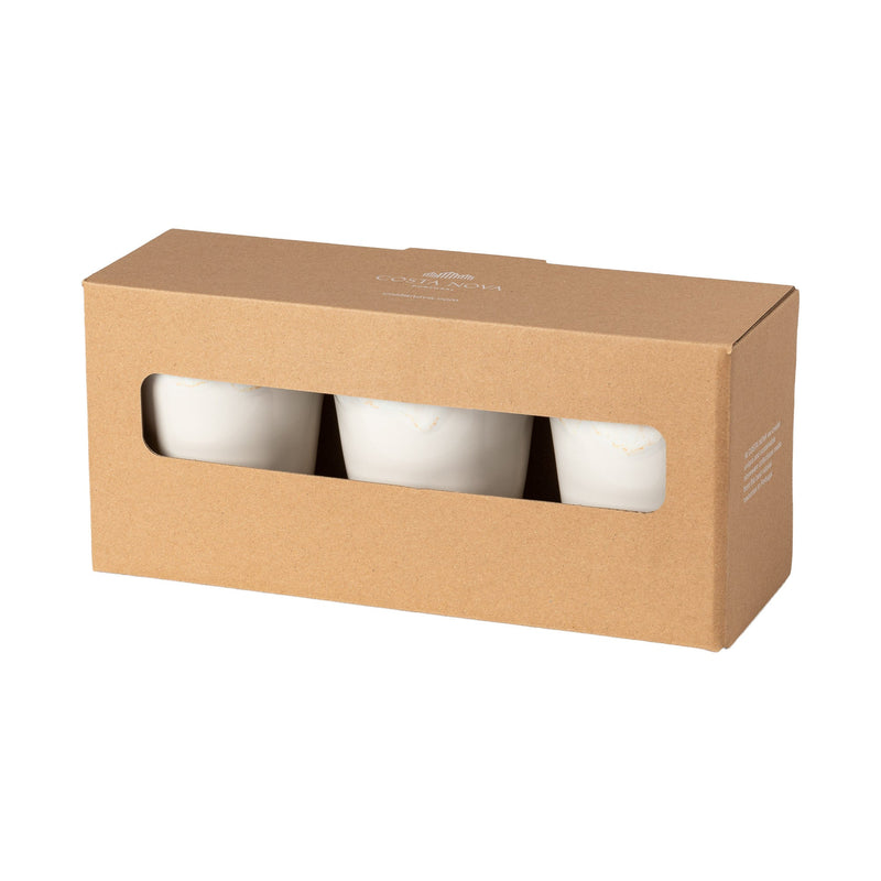 Grespresso - White Gift Box 3 Mocha Cups 38 Cl | 13 fl oz / 38 cl