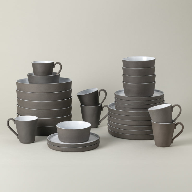 Lagoa - White 30-piece Dinnerware Set with Mug Ecogres