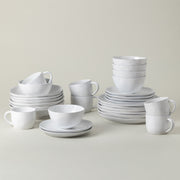 Livia - White 30-piece Dinnerware Set with Mug