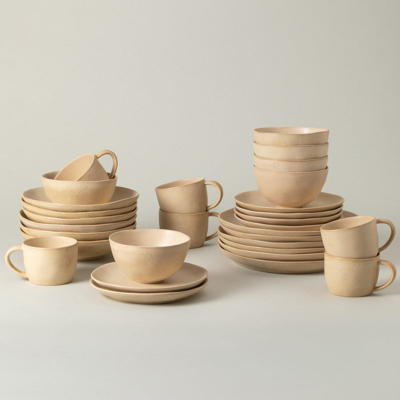 Livia - Champagne Yellow 30-piece Dinnerware Set with Mug
