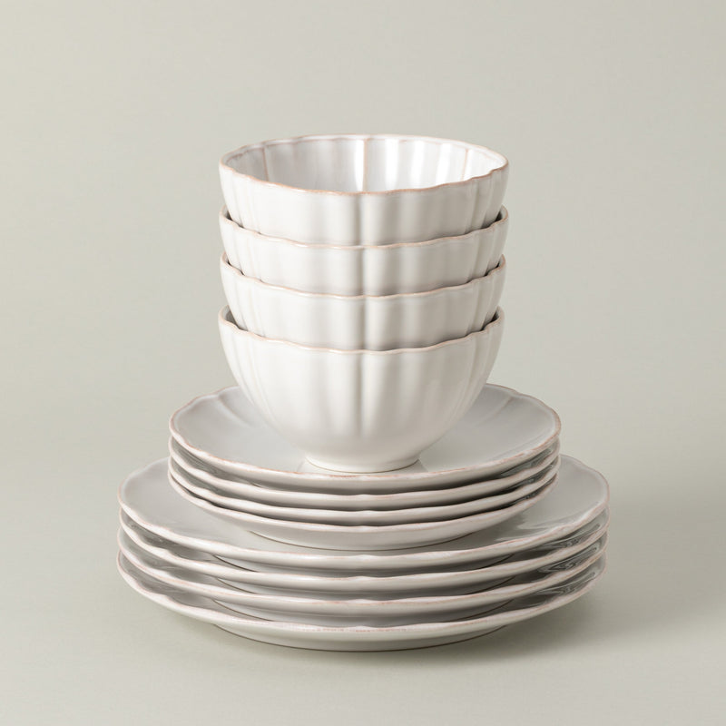 Alentejo - White 12-piece Dinnerware Set with Bowl